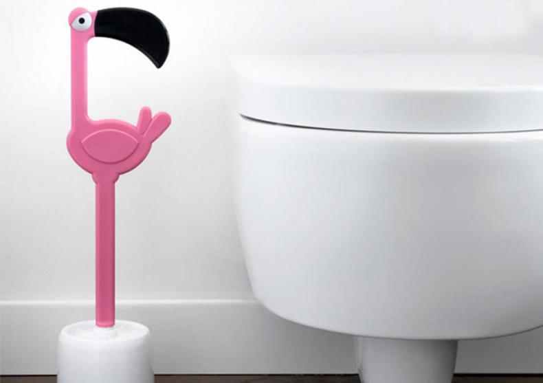 Perie WC Flamingo -- O adevarata capodopera in toaleta image
