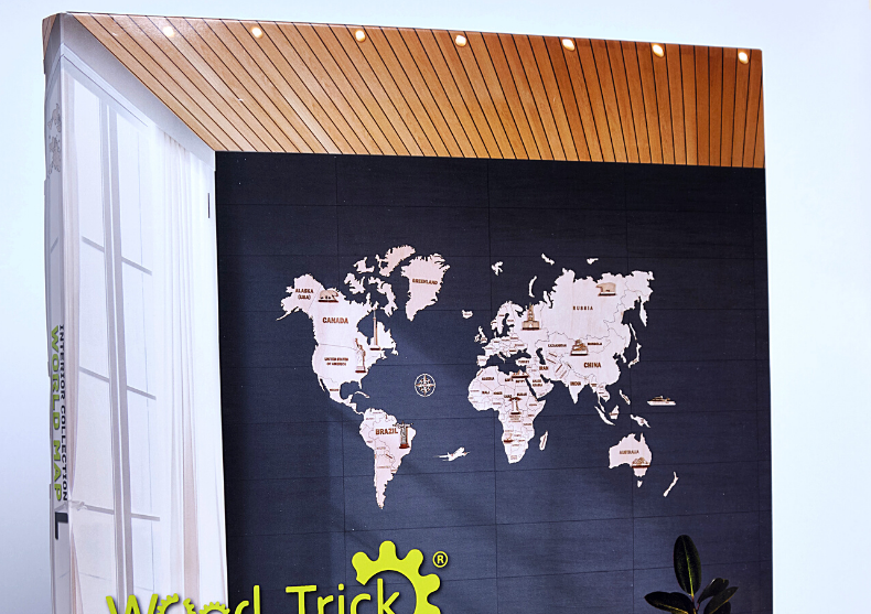 Harta lumii Wood trick XL -- o calatorie eterna image