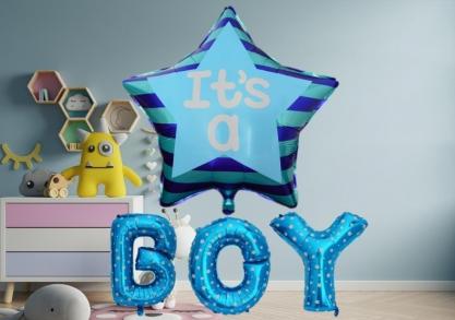 Balon Baby Shower -- baby boy or baby girl?