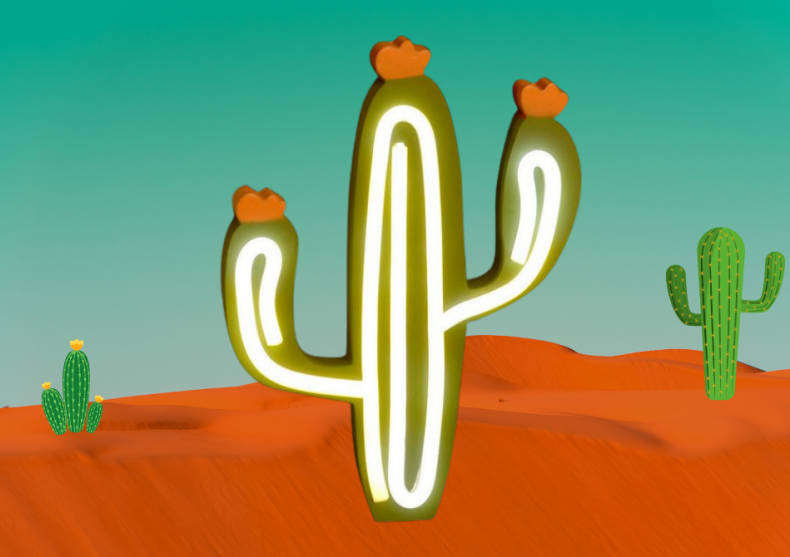 Cactus iluminat -- decoratiune latina image
